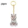 Pet Loss Sympathy Gift Hair Memorial Keychain, Dog Keepsake Holder, Transparent Jewelry Bottle Pendant, Portable Commemorative Charm for Keys