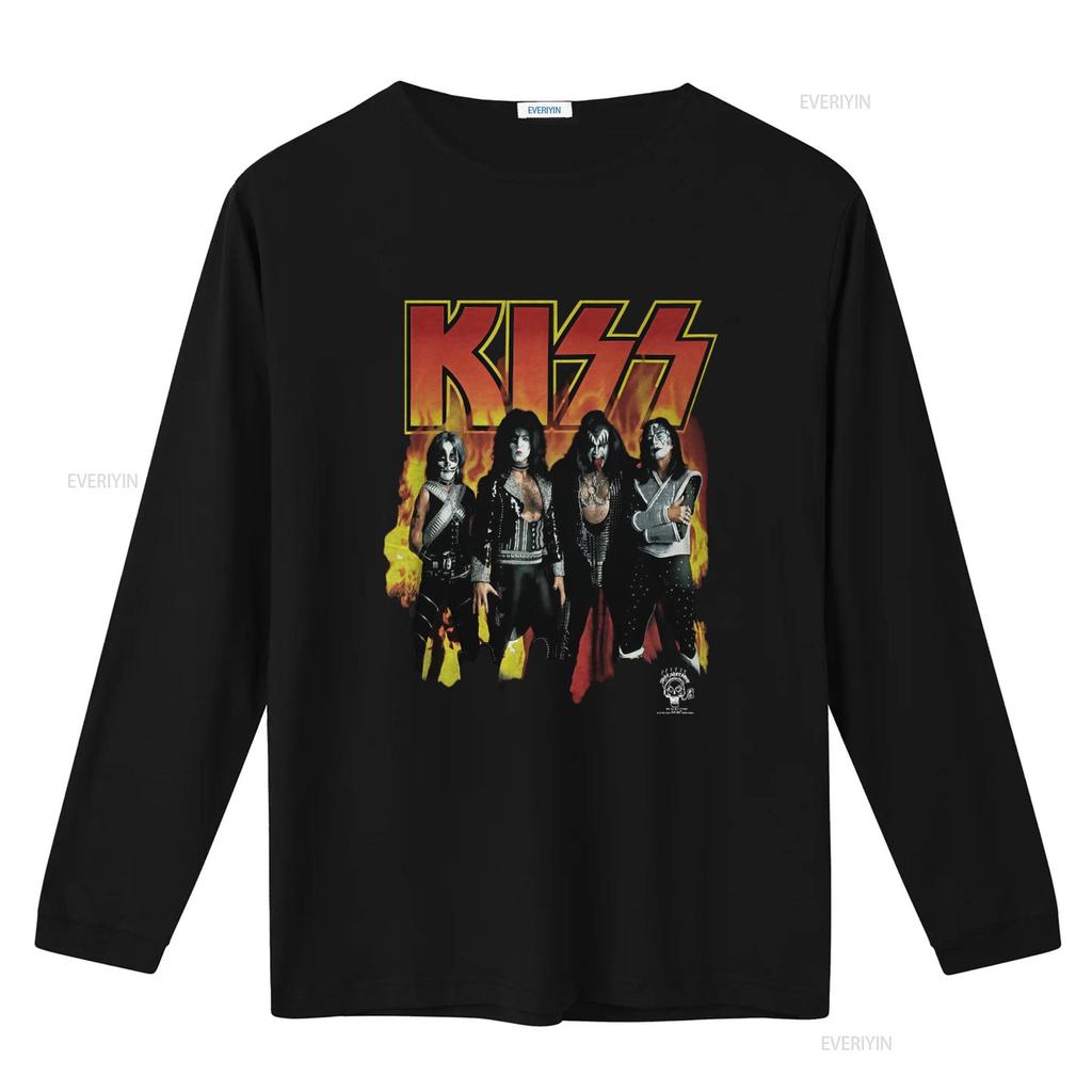 1996 Vintage Maglietta Band Kiss Taglia L Design Alive Worldwide Tour vintage Lavata Unisex Alla Moda Comoda uomo