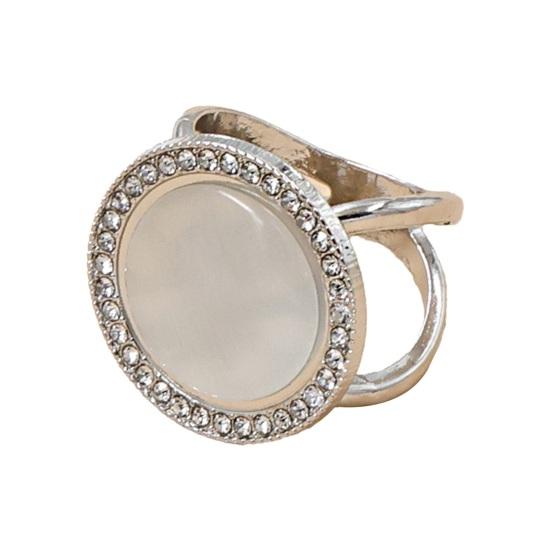 Round Scarf Ring Ring, Sparkling Rhinestone Slide Decorative Holder for Women Neckerchiefs Silk Scarves Shawls Shirts Lightweight