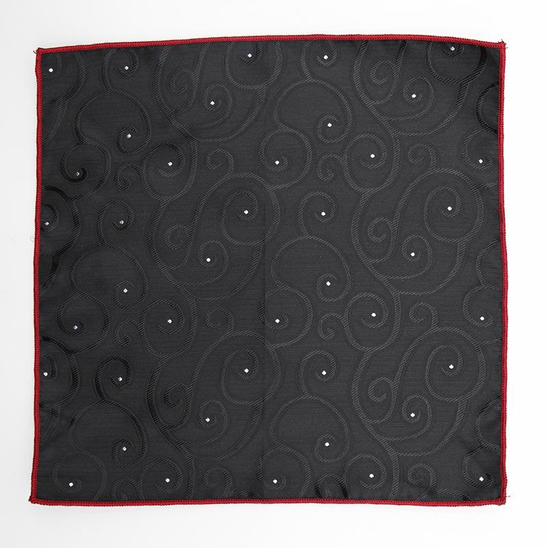 Square Scarf Suit Pocket Towel Wedding Groom Best Man Red Embroidery Business Square Scarf Pocket Towel