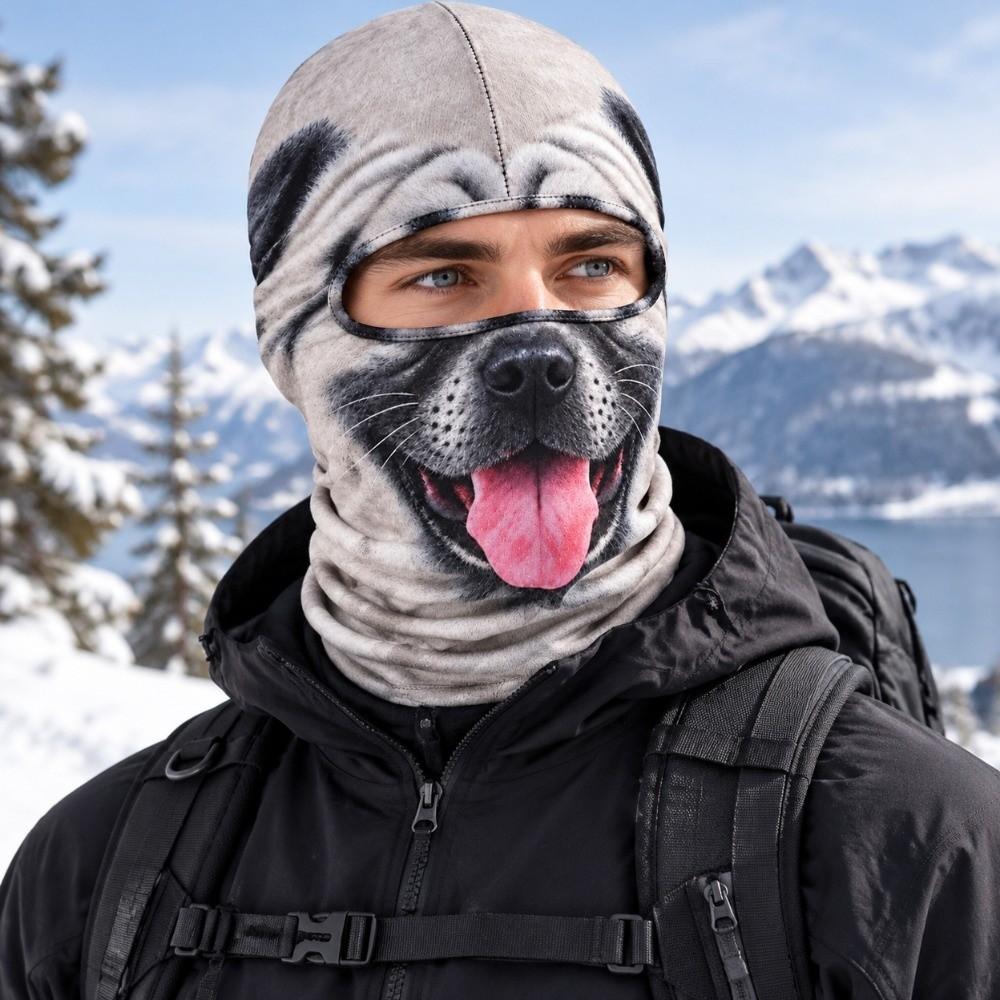 Balaklava z drukiem twarzy starego człowieka Maska na twarz Śmieszna maska narciarska Outdoor/Kolarstwo/Żarty/Impreza