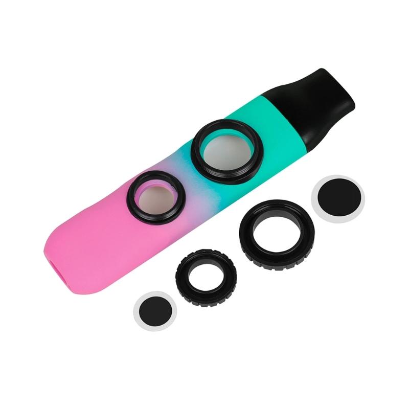 Easy to Playing ABS Construction Kazoo with Double Membrane Design Ideal for Beginners Children and Family Activity