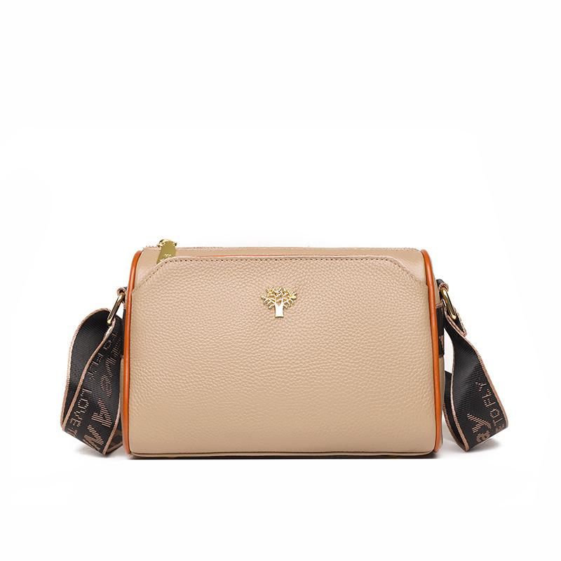 

Leather women s bags, new trendy and fashionable large-capacity shoulder messenger bags, first-layer cowhide pillow bags. хакі