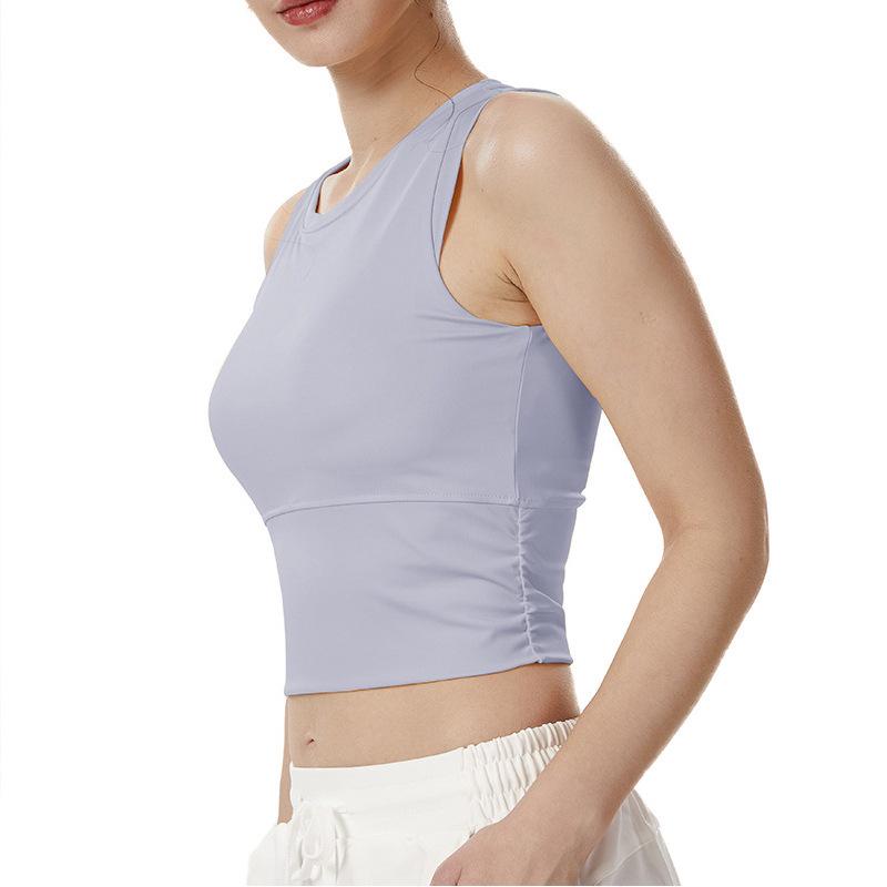 Damski Szybkoschnący Wstrząsoodporny Biustonosz Sportowy do Jogi - Letni Sportowy Fitness Nylonowy Top