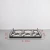 Square Handheld Metal Tray, Splashed Ink Art Leather Decorative Aromatherapy Storage Tray, Organizer, Living Room Decoration