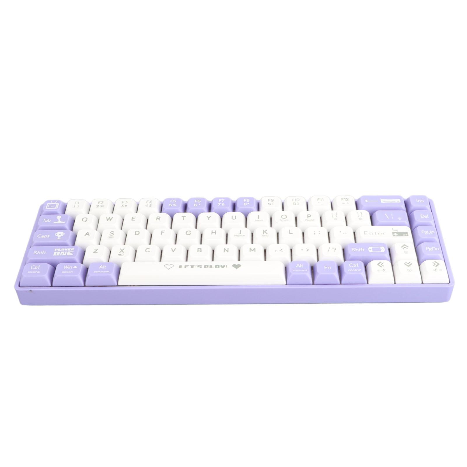 

Проводная механическая игровая клавиатура с 68 клавишами, с возможностью горячей замены, динамической подсветкой, механическая клавиатура с красными переключателями для игр