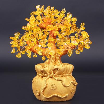 Natürlicher Bonsai-Geldbaum, Glücksbaum, Feng Shui-Geldbaum, Heimdekoration