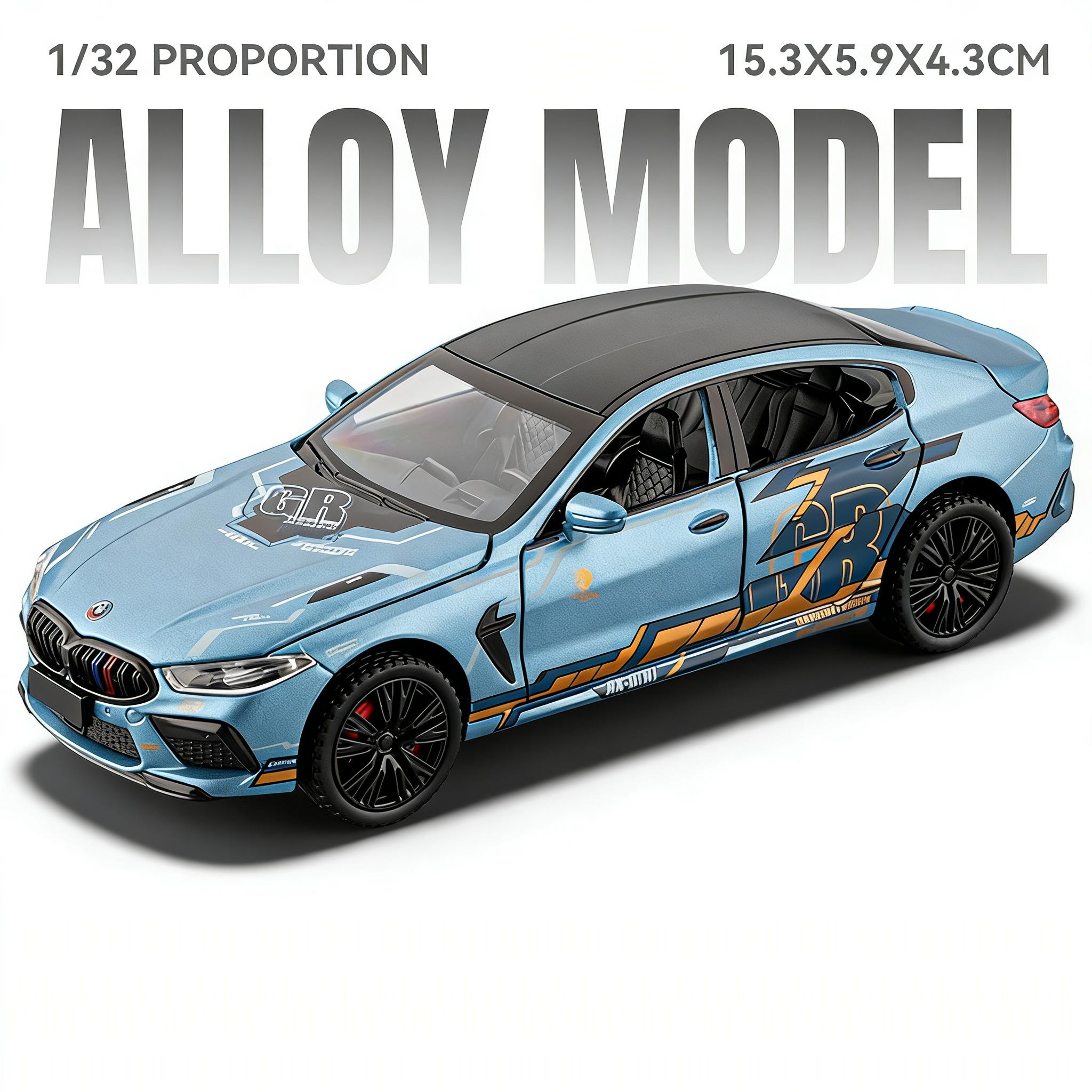 

1:32 M8 X3M Model Toy Simulation Cars Alloy Diecast Doors Opened Pull Back Sound Light Exquisite Interior for Kids Edutainment