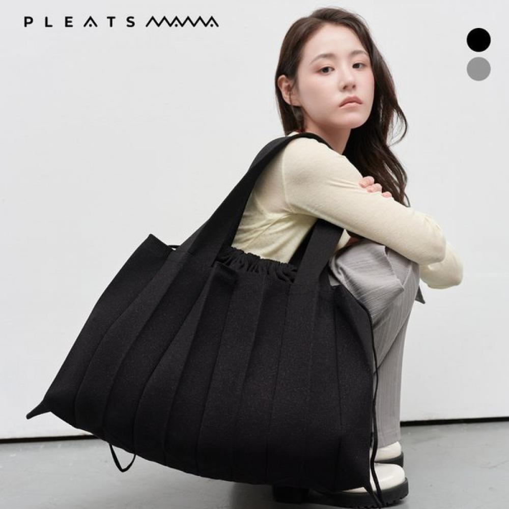 

Pleatsmama Big Shoulder Bag 2colors Glitter glitter stone brown