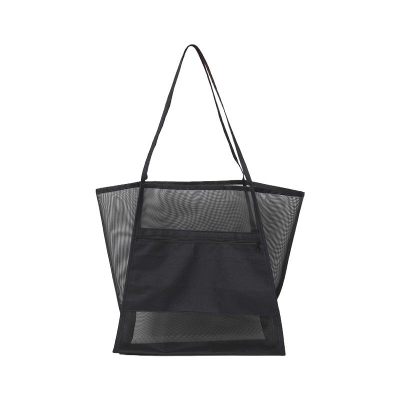 Dámská velká síťovaná plážová taška: Přenosný, Všestranný a Prostorný pro Plavecké a Fitness Nezbytnosti