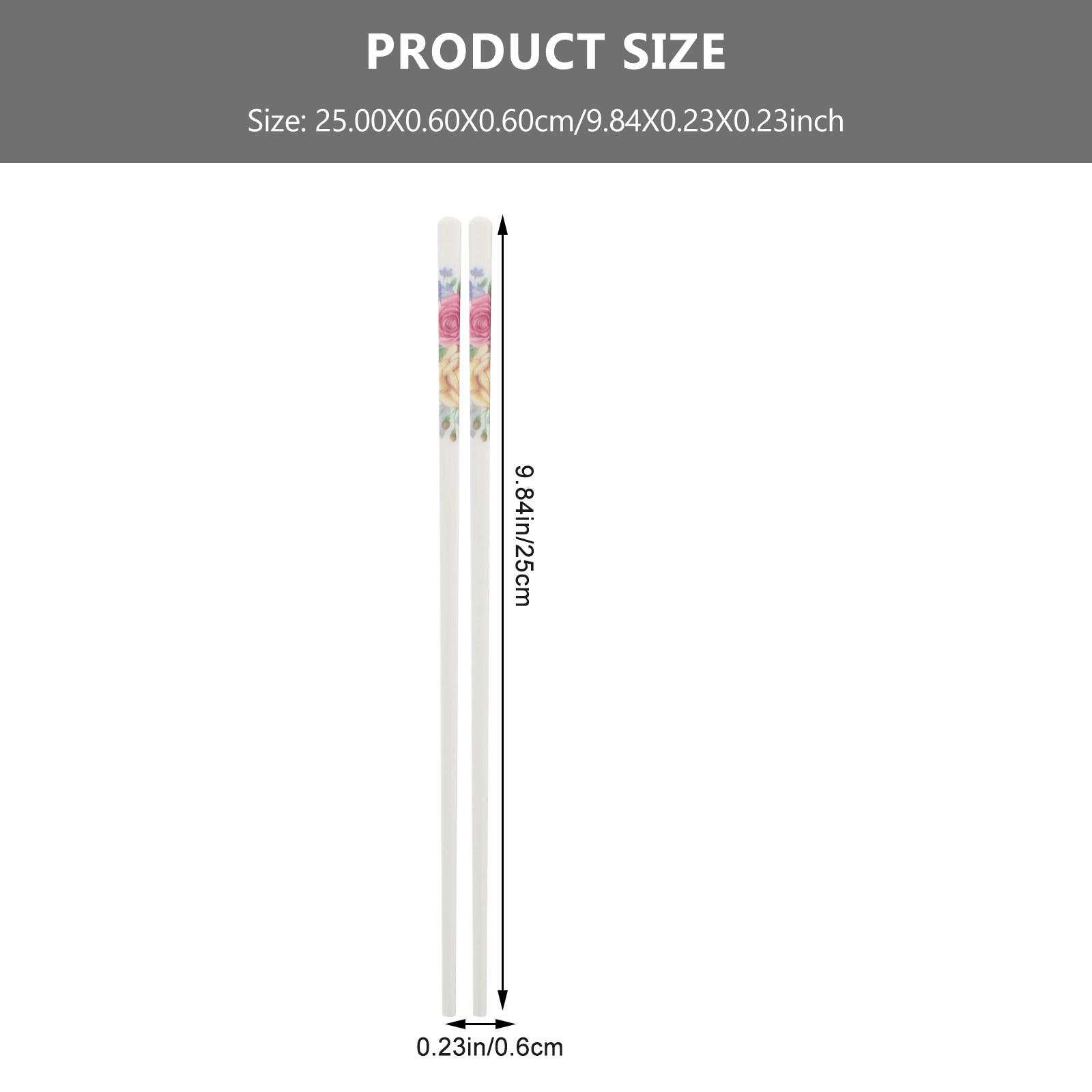 5Pairs Anti-Slip Ceramic Chopsticks Non-Scalding Portable Reusable Stylish Household Chopsticks for Home Outdoor Dining красный