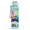 1PC Birthday Boy Game Controller Print 750ml Color Plastic Sports Water Bottle Leakproof Flip Straw Lid Suitable for Sports Office Home Use