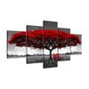 Red Trees and Big Trees Abstract Canvas Painting On The Wall Art Posters Prints Wall Pictures for Living Room Home Wall Decor