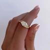 925 Sterling Silver Wave Shiny Marquise Zircon Ring for Women Anniversary Party Luxury High Quality Fine Jewelry Gifts