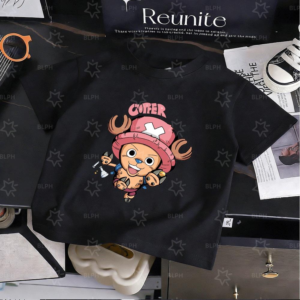Cute One Piece Tony Tony Chopper Printed Kids TShirt Adorable Cartoon Character Tee for Boys Girls Comfortable and Stylish Ch 100