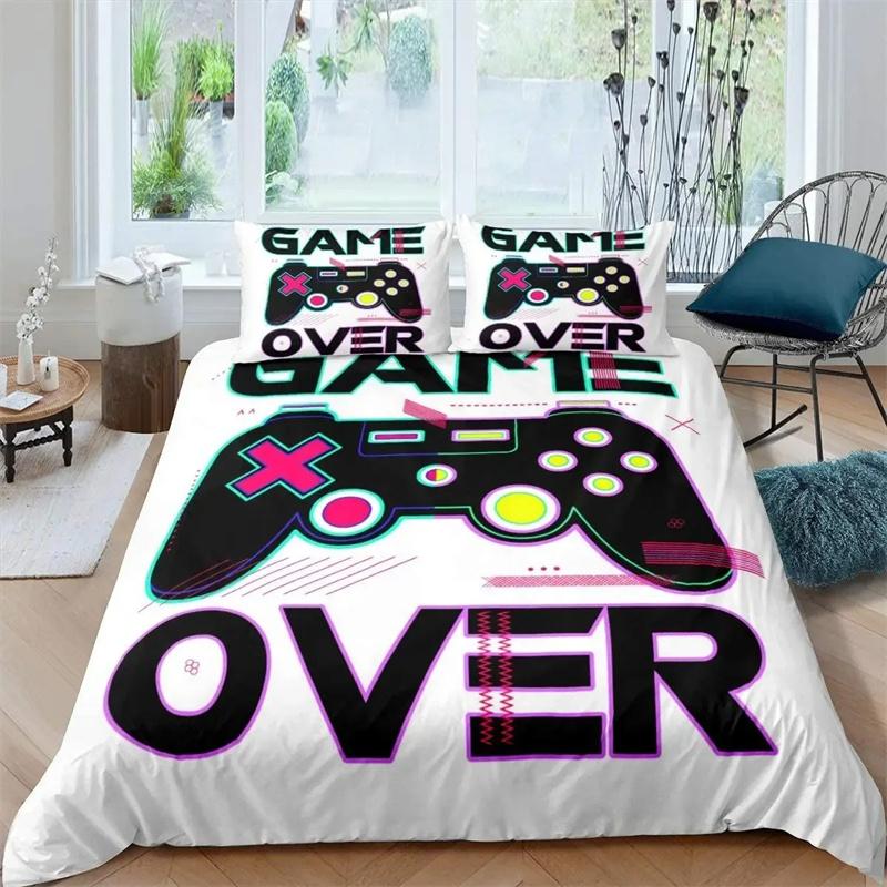 3D Printed Gamepad Comforter Cover R Bedding Set Teens Video Duvet for Youth Kids Boys Modern Controller Bedspread