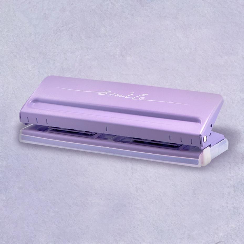 1 Pcs Paper Hole Punch 6-hole Adjustable Color Single-page Scrapbook Office Stationery Metal Loose-leaf Hole Punch