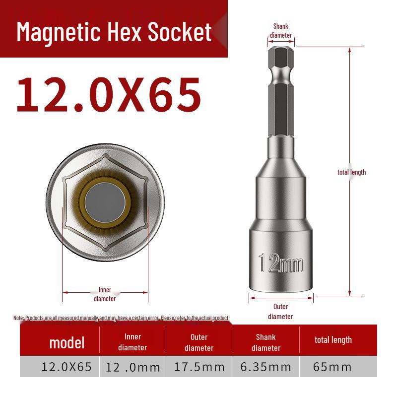 8mm Sechskant Selbstschneidende Schraube Elektrischer Schraubenschlüssel mit Starkem Magnetischem Bit