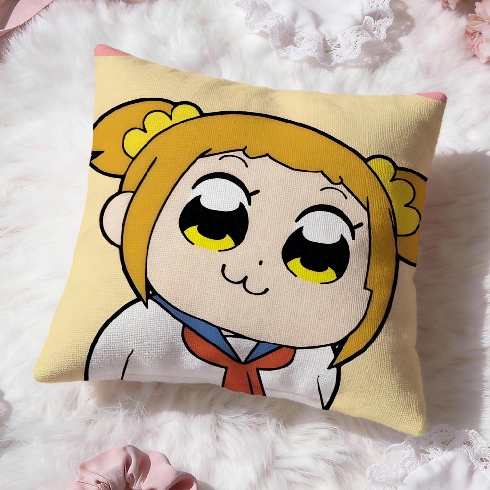 Cute Anime Pop Team Epic Cushion Cover Premium Comfort Reversible Pillow Cove -Two in One Design for Any Room & Car Interior