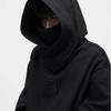 Men's Heavyweight Hooded Winter Jacket/Sweater - 400g Pure Cotton, Thick and Warm, with Ninja-Style Collar for Social Comfort.