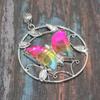 Bi-Color Tourmaline Gemstone Handmade  925 Sterling Silver Jewelry Pendant For Her