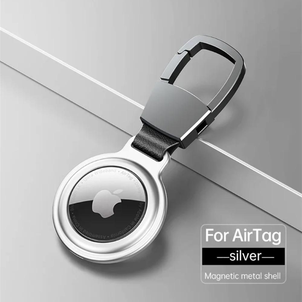 For AirTag Metal Case Protecto With keychain Metal Magnetic Shockproof Anti Scratch Fall Protect Shell Cover