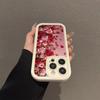 Romantic Rose Petal Art Phone Case for iPhone 17 16 15 14 13 12 11 Series Pro Max Plus Double Layer Protection