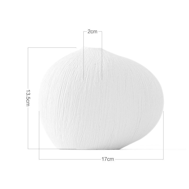 Ceramic Vase Geometric Stripes Pebbles Flower Vase Flower Arrangement Accessories Terrarium Room Decoration Accessories