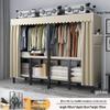 No-Assembly Wardrobe with Drawers: Foldable and Durable for Bedroom or Rental Room