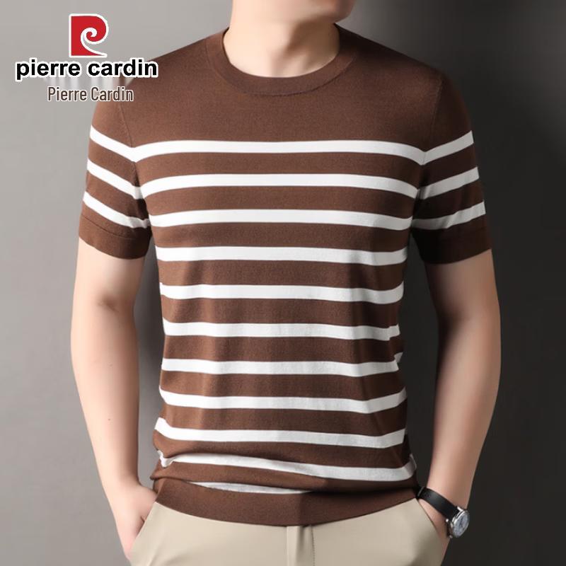

Pierre Cardin Men s Lyocell Blend Striped Knit T-Shirt 3XL