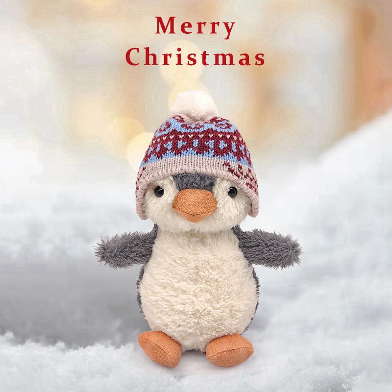 Piccolo arachide piccolo pinguino bambola inverno cappello di Natale bambola pinguino peluche guscio di arachide bambola pinguino