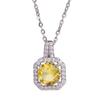 High-End Zircon Perfume Bottle Pendant Necklace - Luxury Fashion with Full Diamond Design