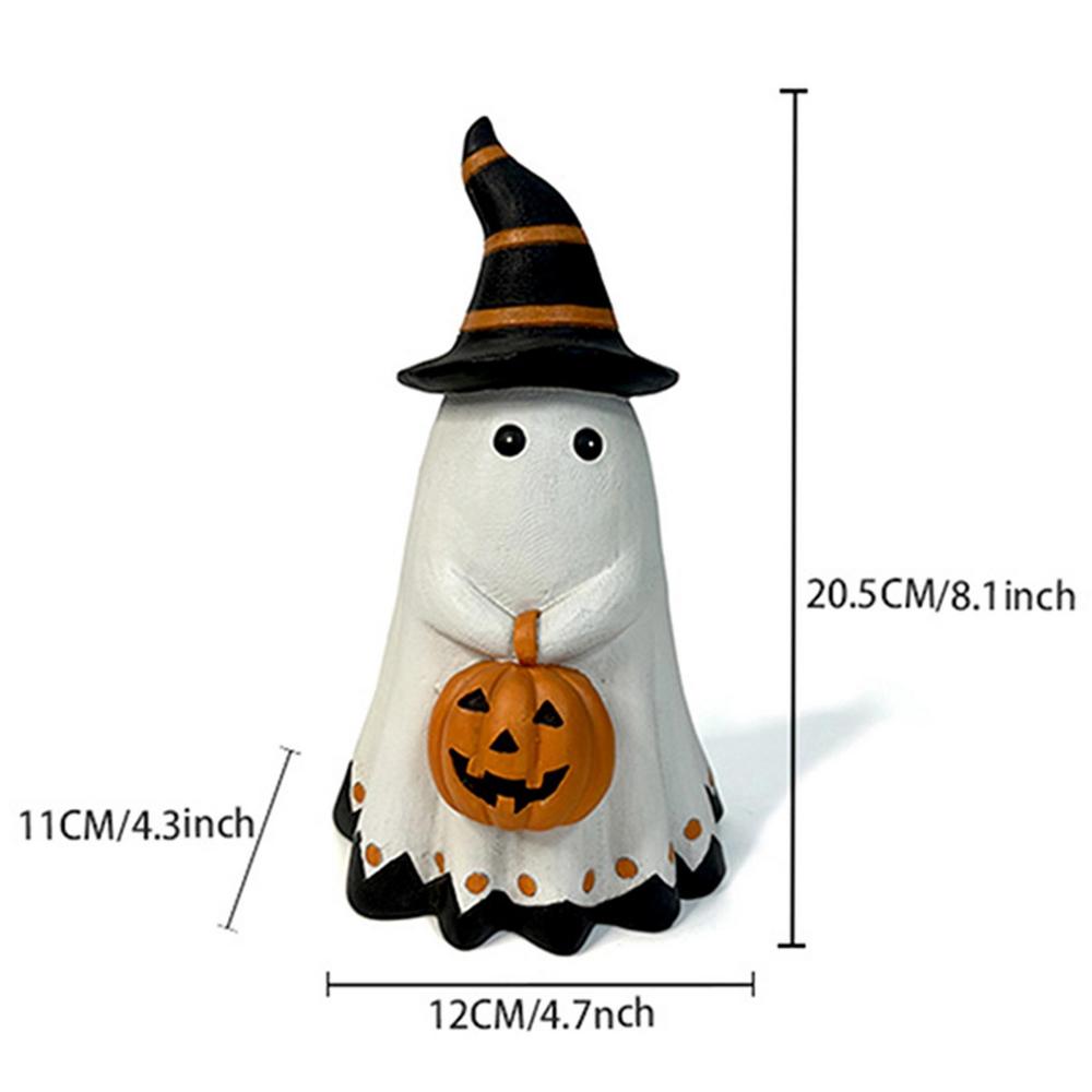 Ghost Decorations Spooky Ghost Halloween Figurine Resin Decorations Festive Sculpture For Women Holiday Workplace Desk Party