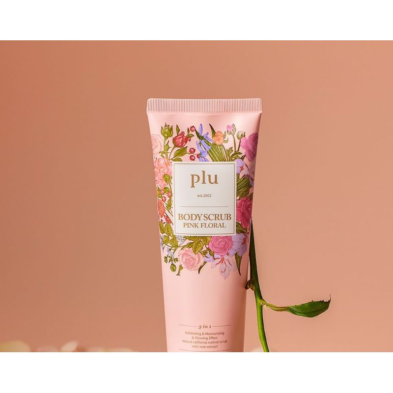 plu - Pink Floral Body Scrub