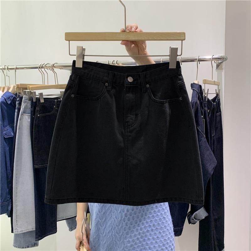 Women's High-Waist A-Line Denim Skirt - Summer 2021 Slim Fit Trend