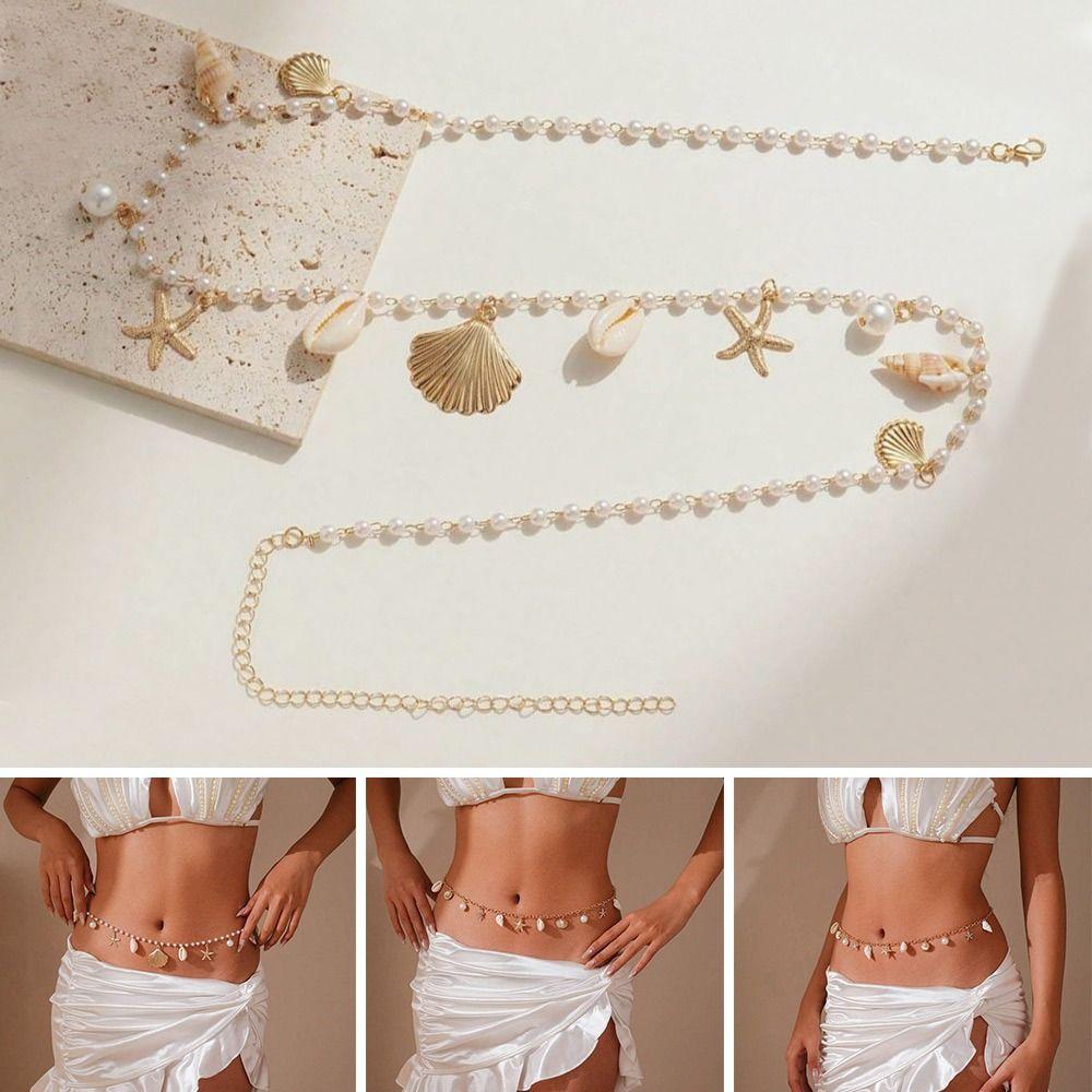 Sea Star Body Chain Bohemian Shell Waist Link Fashion Jewelry Accessories  for Women