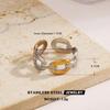 Simple Starfish Shell Pattern Ring Two Tone Stainless Steel Jewelry Accessories Unisex Geometric Line Open Rings Valentine Day