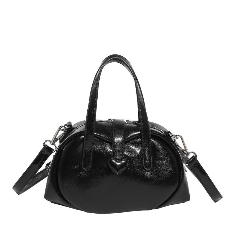 

Summer new fashionable versatile high-quality textured shoulder bag street popular simple contrasting color splicing messenger bag average size чорний