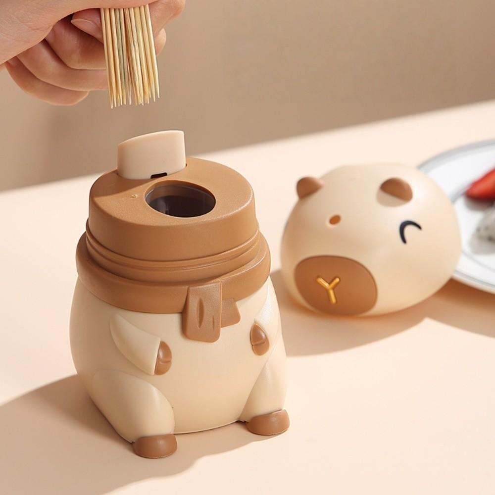 Creative Capybara Toothpick Container Press Type Pressing Toothpick Box Toothpick Dispenser  Hotel
