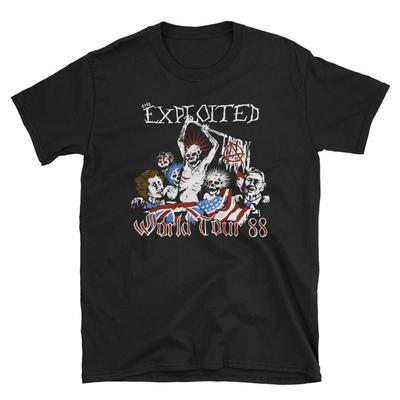 The Exploited Tour 88 Shirt, Discharge, GBH, UK Subs, Crass, Chaos , Unisex Tee