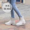 Rain Boots Women's Rubber Shoes Adult Fashion Rain Shoes Waterproof Shoes TPE Chelsea Water Shoes