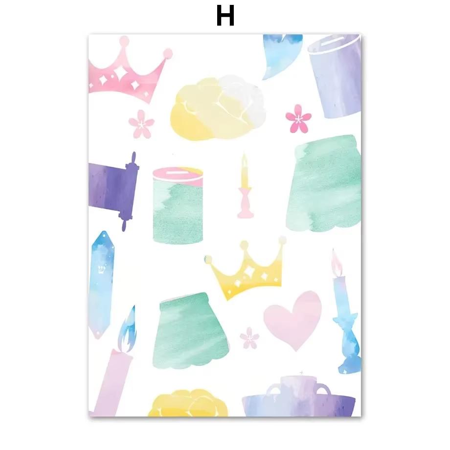 Hebrew Letters Jewish Soldier Princess Nursery Wall Art Canvas Nordic Posters And Prints Wall Pictures Kids Room Decor