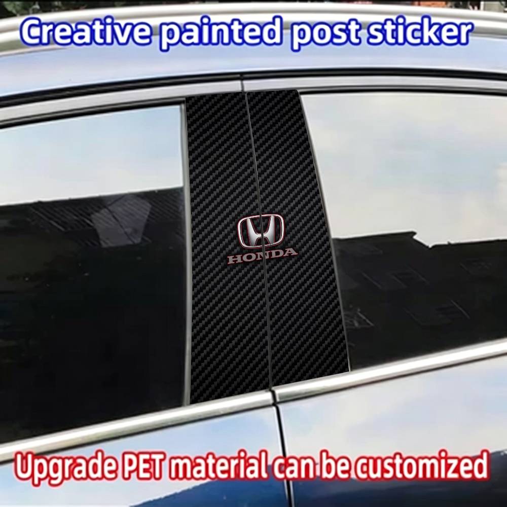 vdbn2 FOR HONDA Car Sticker Auto B-pillar Center Column Decor Cover Scratches Waterproof Sunscreen Vinyl Decals Accessories