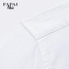 FAPAI Men's 100% Cotton Oxford Solid Long Sleeve Casual Shirt