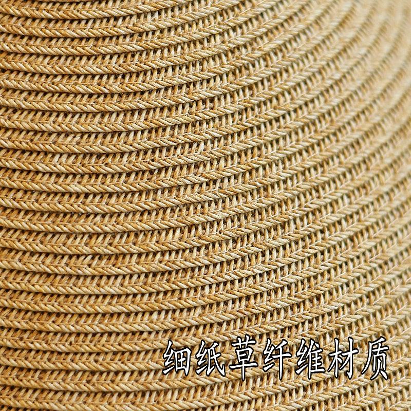 Contrast Color Webbing~ Small Standard Casual Fashion Straw Empty Top Hat Seaside Beach Sun Protection Cap Summer