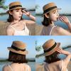 Elegant Straw Hat With Bows Detail Comfortable Women's Straw Garden Headwear For Bridal Party Church Occasion