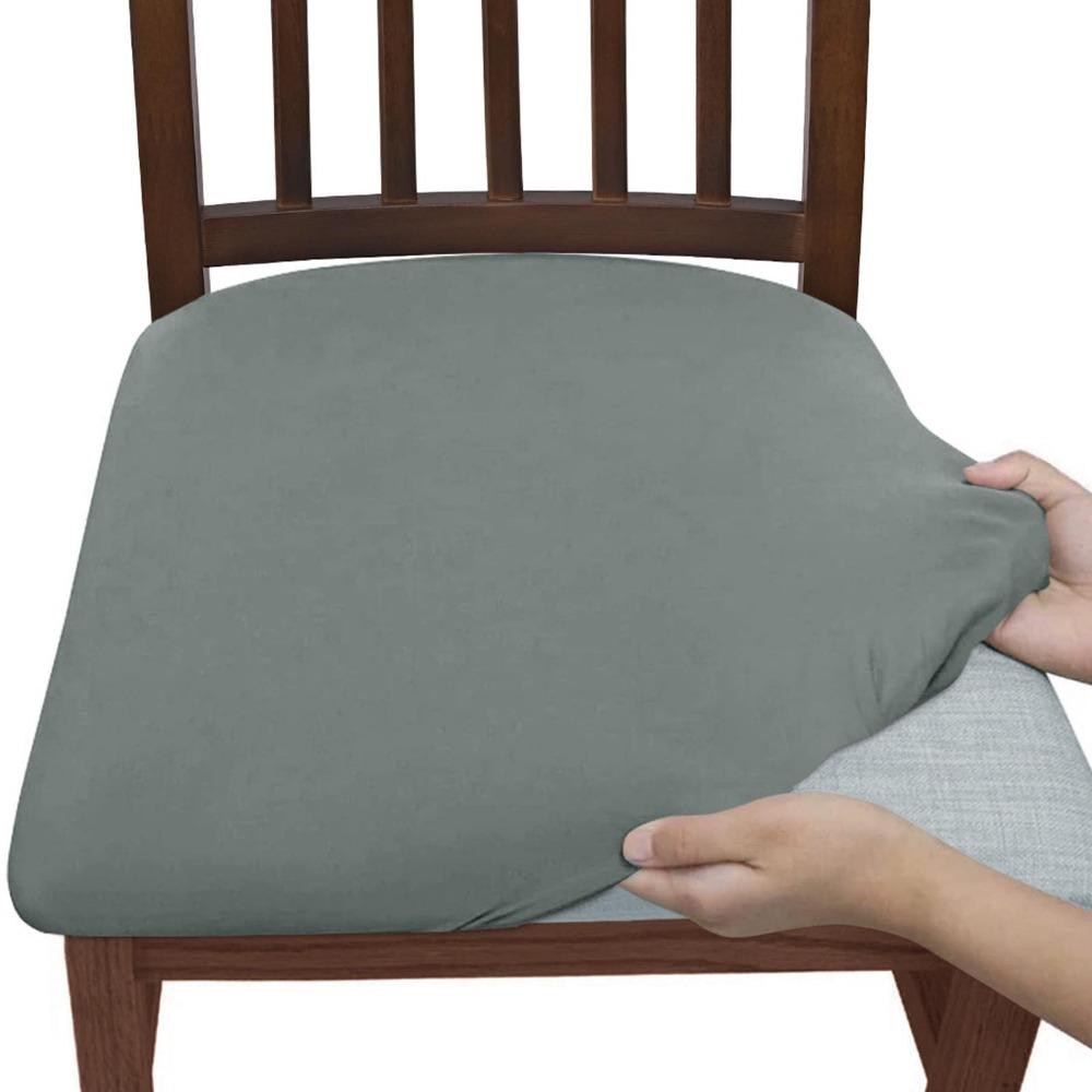 4Pcs Universal Stretch Chair Seat Cover Removable Dirt-resistant Chair Slipcover  Home