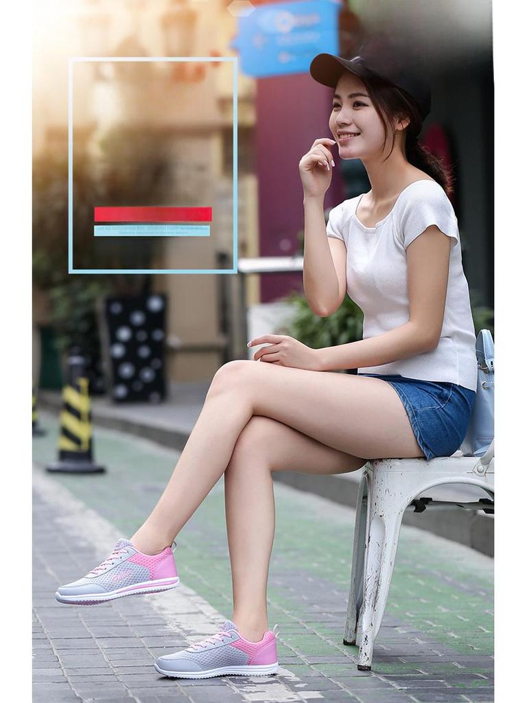 Women's Cross-Border Mesh Sneakers: Breathable, Casual, Running Shoes in Large Sizes