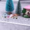 5 szt. 8*3 cm Mini drewniany płot DIY miniaturowy ogród wróżek drewniana bariera domek dla lalek wystawa rzemiosło akcesoria do dekoracji domu