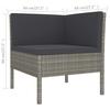 Vidaxl 5-Cz. Garden Lounge Set, Cushions, Grey, Rattan PE
